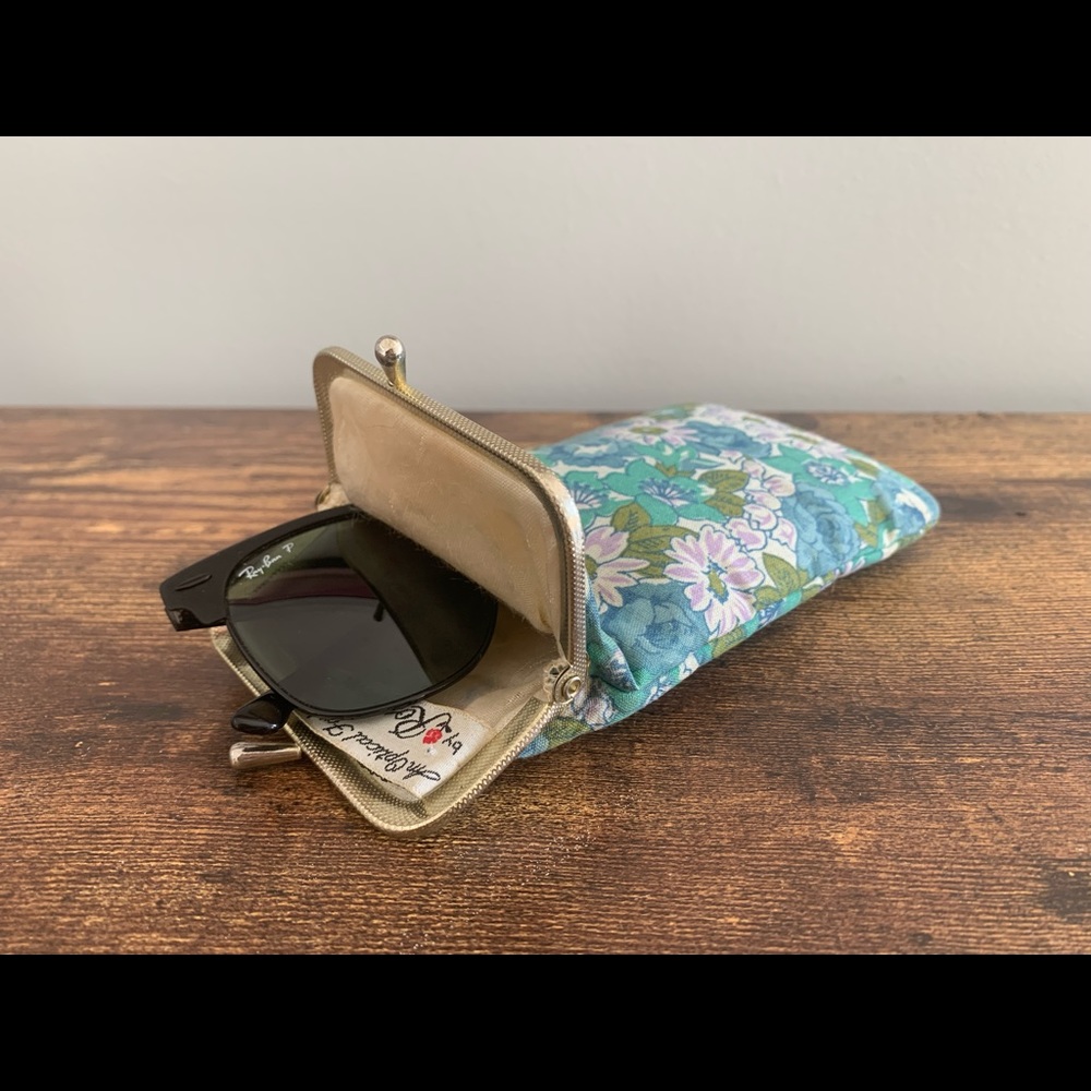 Vintage floral eyeglass case.
